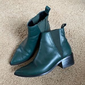 Teal Leather Boots